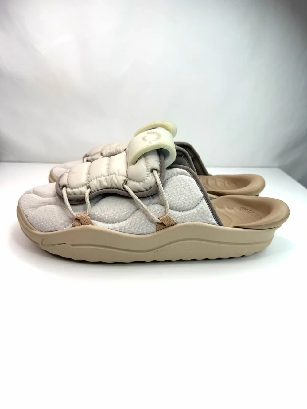 Nike Tan Offline 3.0 Mule Photon Dust Rattan Quilted Slide Sandal